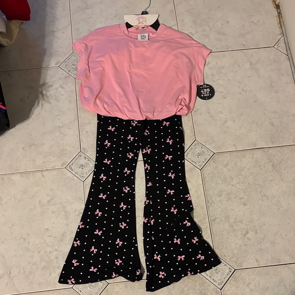 Pink and Black Kids Matching Set